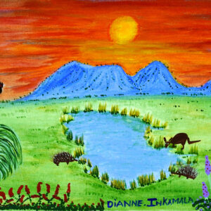 MacDonnell Ranges, after the rain - Emerging Artists - Dianne  Inkamala