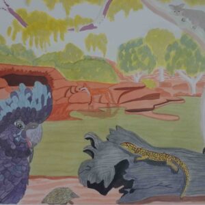 Dreamtime animals - Painting - Dellina Inkamala