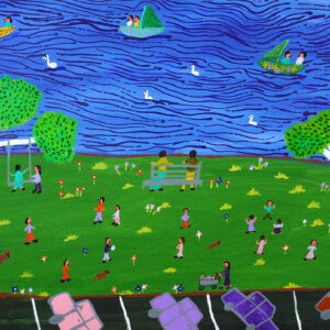 By the water, Darwin - Painting - Lindy Brodie