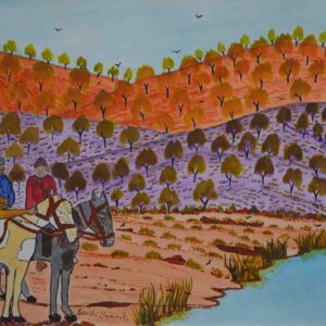 The olden days - Painting - Mona Lisa Clements