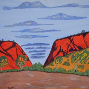 Salt Plains at Heavitree Gap, NT - Painting - Mervyn Rubuntja