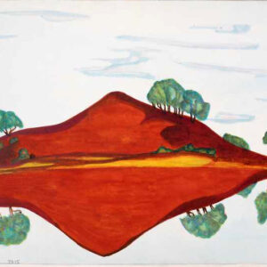 Water Reflection by the Birdsville Track - Painting - Mervyn Rubuntja