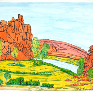 Glen Helen - Painting - Kathy Inkamala