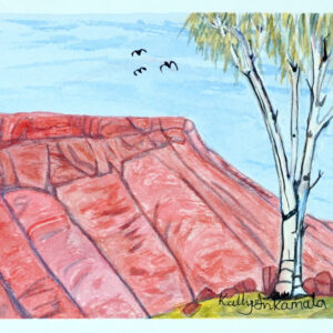 Ghost gum, Mount Gillen NT - Painting - Kathy Inkamala