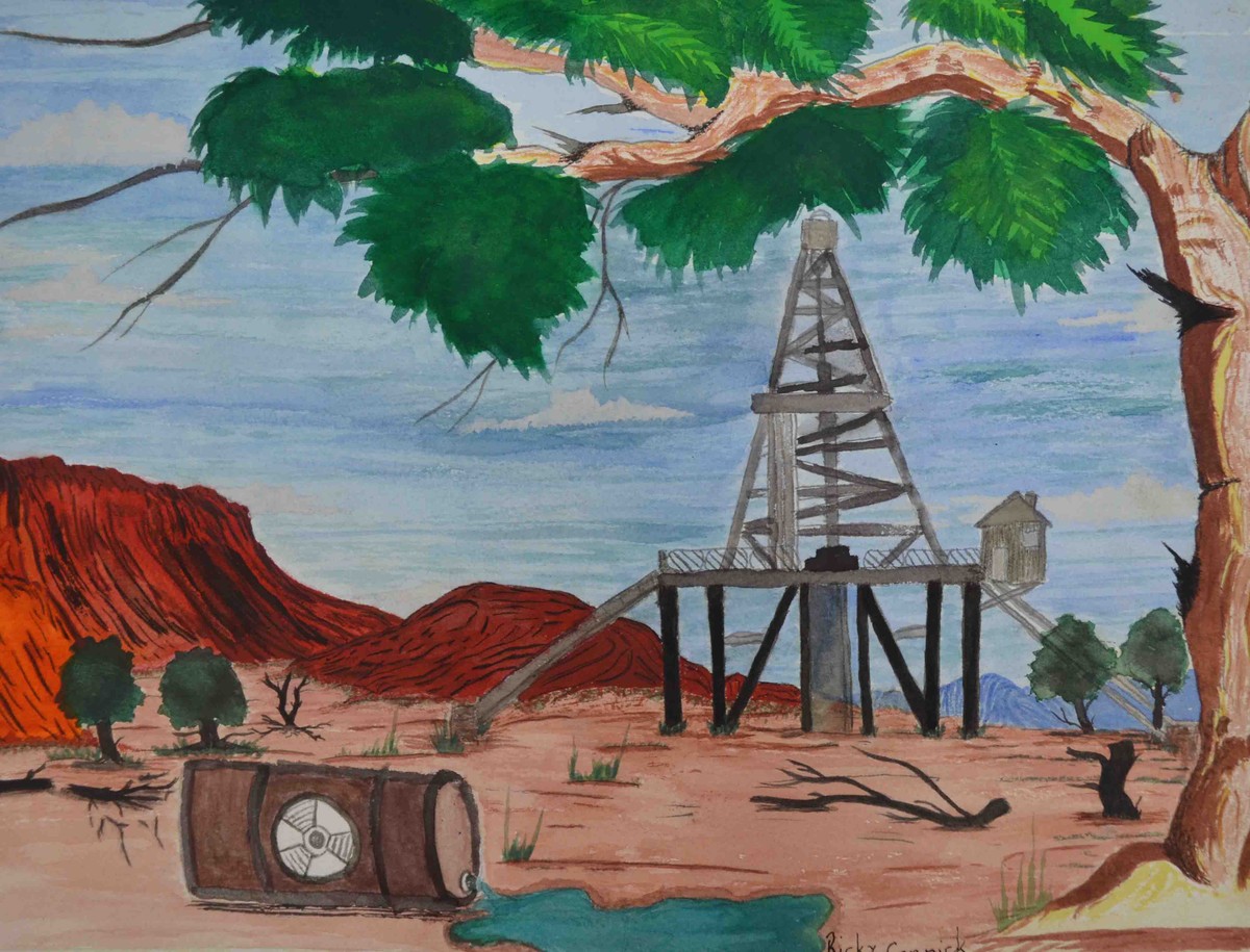 Gaz Towers and Oil Spill in my country by Ricky Connick