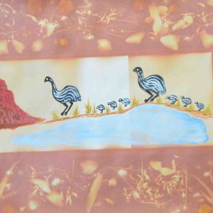 Emus and babies by Clara Inkamala