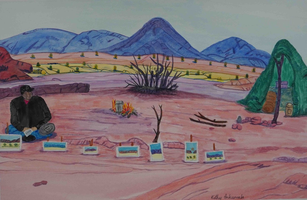 Selling artworks on Country by Kathy Inkamala