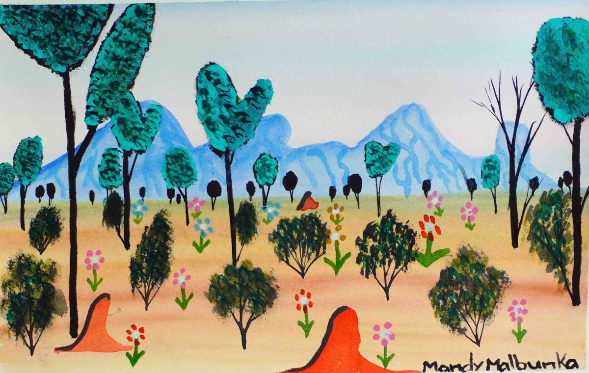 Desert Oak Trees by Mandy Malbunka