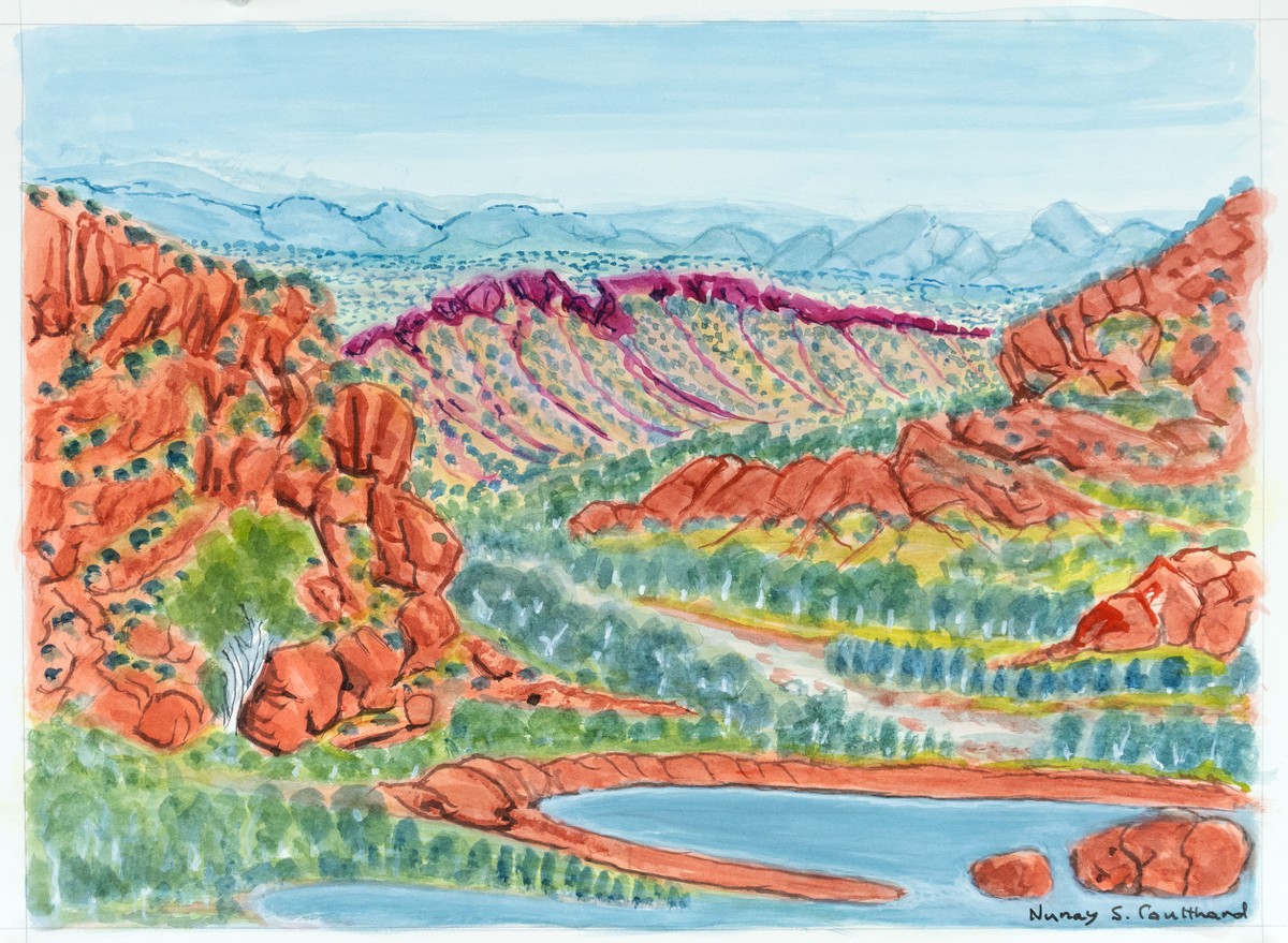 Central Australian Landscape by Selma Coulthard