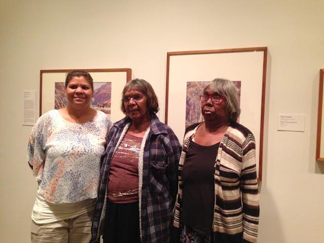 Arts support worker Marisa Maher, Lenie, and Gloria