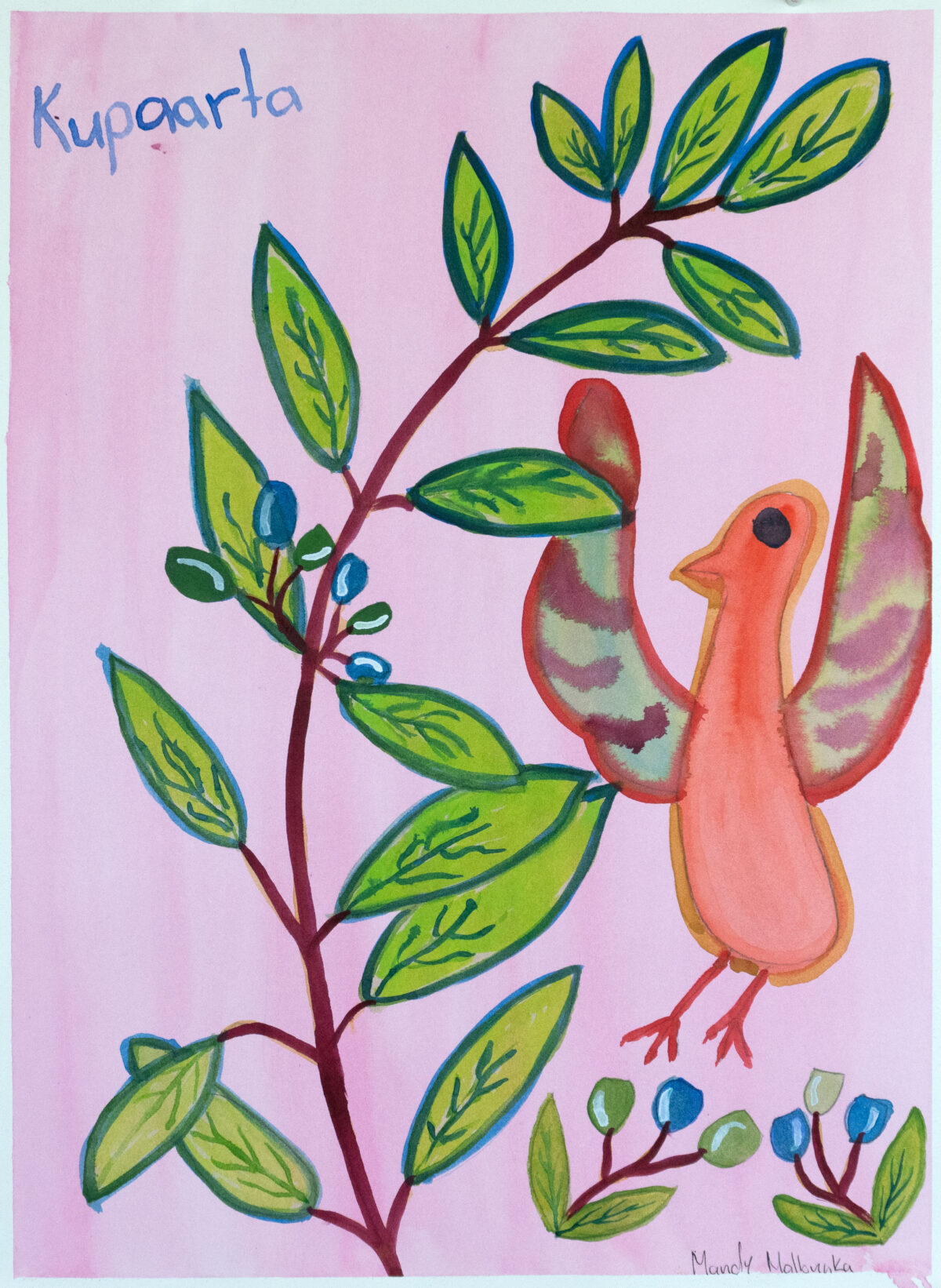 Red Bird - Emerging Artists - Mandy Malbunka