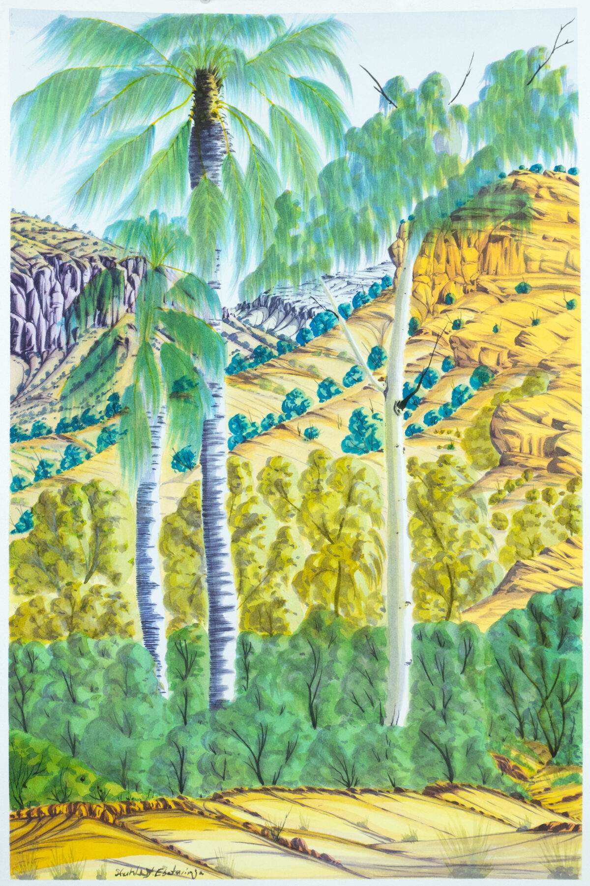 Alyape (Palm Valley), NT - Painting - Stanley Ebatarinja