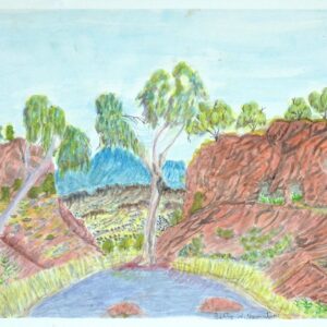 James Range, Waterhole - Painting - Betty Namatjira Wheeler