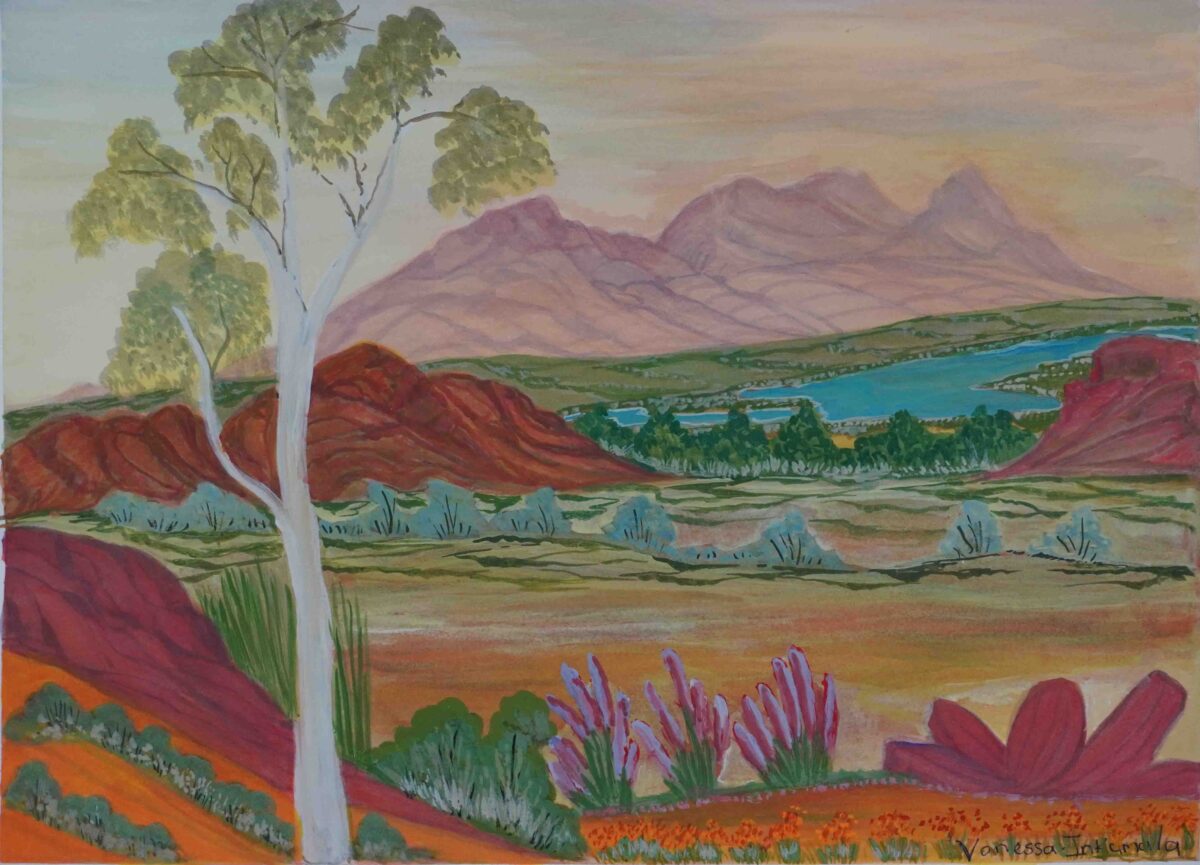 Tjoritja (West MacDonnell Ranges), NT - Painting - Vanessa Inkamala