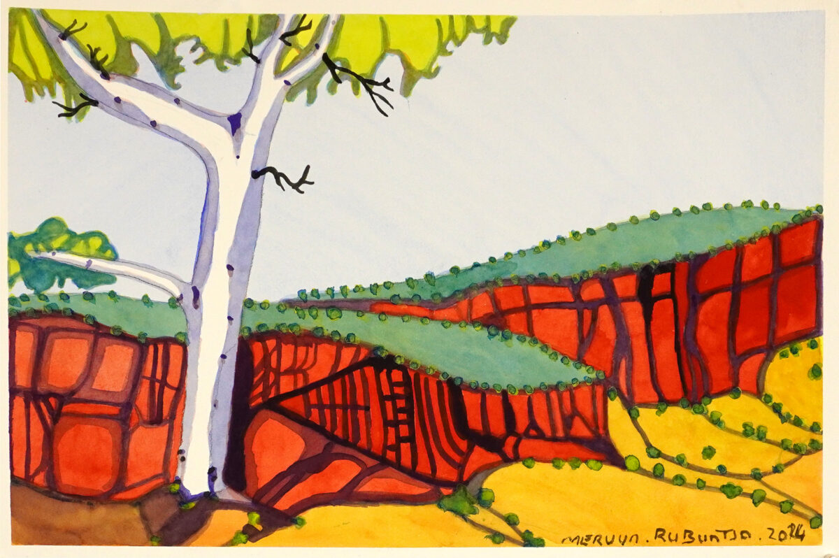 Kings Canyon - Painting - Mervyn Rubuntja