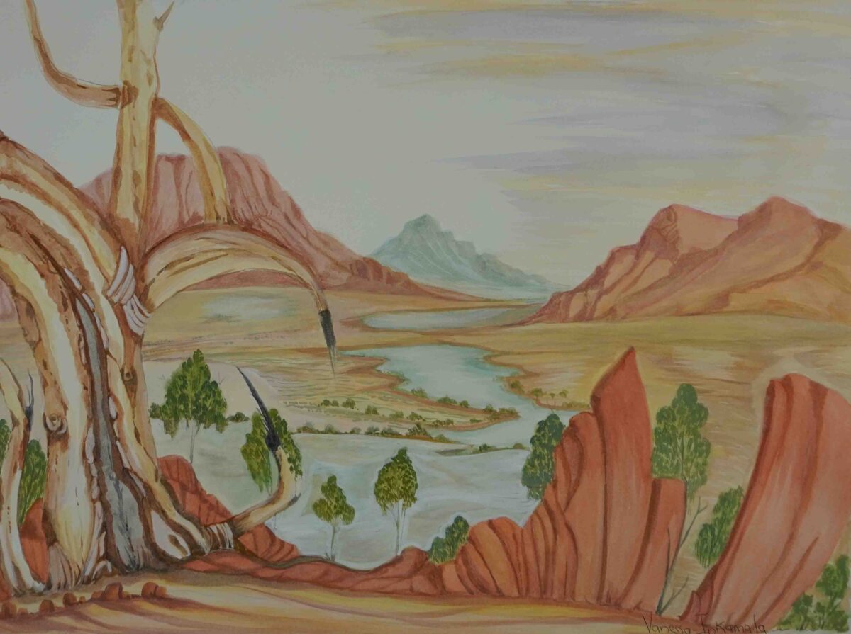 Tjoritja(West MacDonnell Ranges),NT - Painting - Vanessa Inkamala