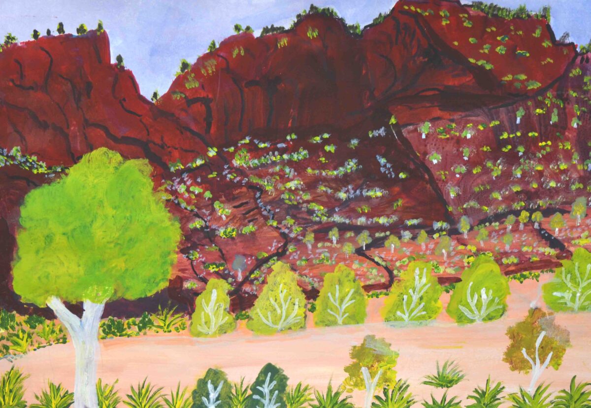 Mt Hermannsburg - Ljalkaindirma, NT - Painting - Noreen  Hudson