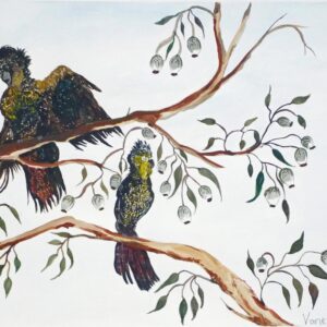 Black Cockatoos - Painting - Vanessa Inkamala