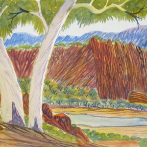 The Organ Pipes at Glen Helen - Painting - Hilary Wirri