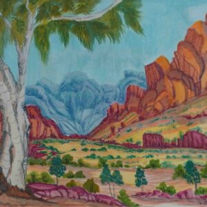 Near Mt Sonder - West MacDonnell Ranges - Painting - Vanessa Inkamala